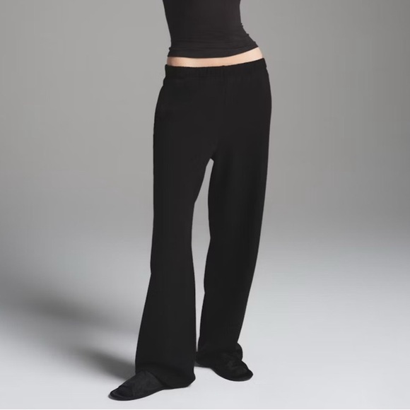 Skims Cotton Fleece Straight Leg Sweatpant